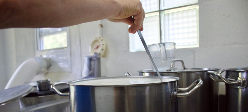 Mary stirring liquid