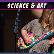 Science and Art - guy playing on colorful guitar
